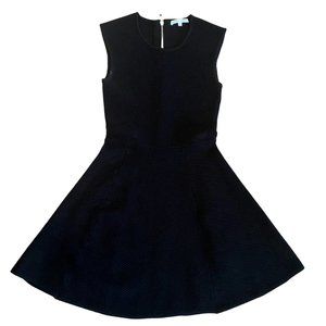 Rebecca Minkoff Black Ribbed Skater Dress Sz XS
